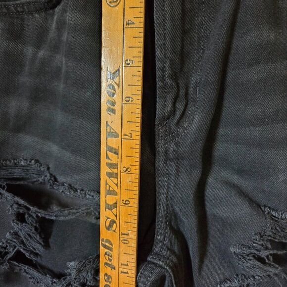 EUC AMERICAN EAGLE OUTFITTERS REAL GOOD DARK WASH DESTROYED MOM JEANS SIZE 2 - Picture 15 of 16